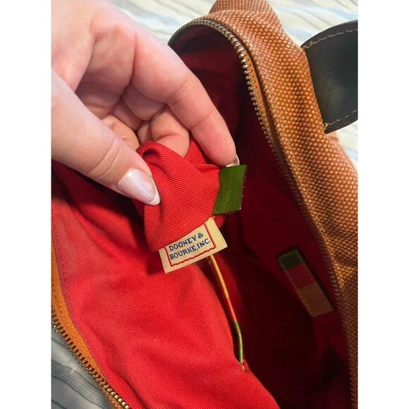 Vintage Dooney & Burke Canvas Satchel Hand Bag - Picture 7 of 13